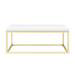 Arezzo 700 Gloss White Stone Resin Worktop with Brushed Brass Wall Mounted Frame profile small image view 2 