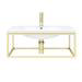 Arezzo 700 Wall Hung Basin with Brushed Brass Towel Rail Frame profile small image view 7 
