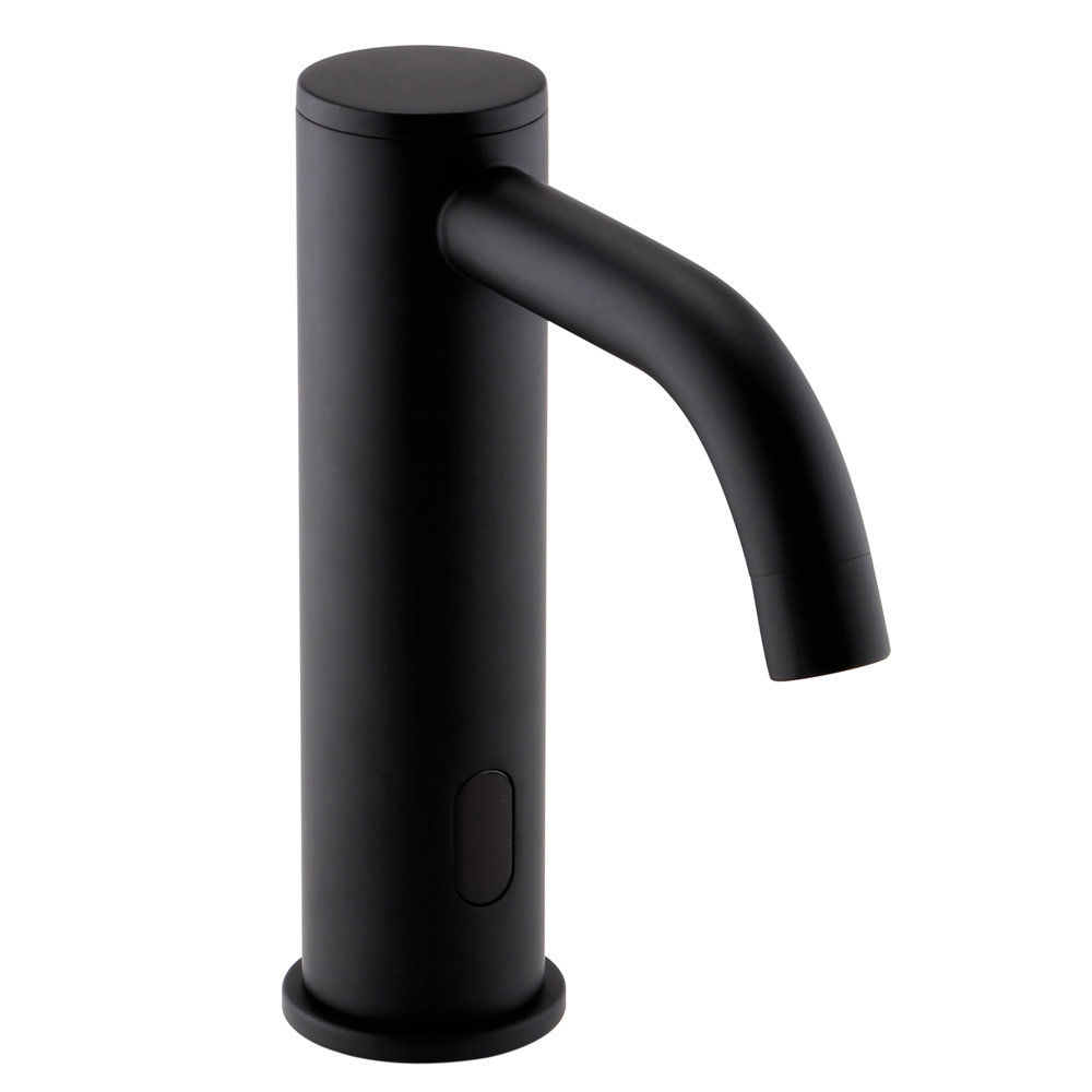 Arezzo Round Matt Black Infrared Sensor Bathroom Mixer Tap Victorian