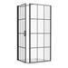 Arezzo 700 x 700 Matt Black Grid Frameless Pivot Door Shower Enclosure + Tray profile small image view 5 