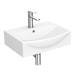 Arezzo 500 x 400 Modern Wall Mounted / Counter Top 1TH Basin profile small image view 2 