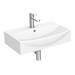 Arezzo 600 x 400 Modern Wall Mounted / Counter Top 1TH Basin profile small image view 2 