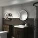 Arezzo Matt Black 600mm Round LED Illuminated Bathroom Mirror with Infrared Sensor & Anti-Fog profile small image view 3 
