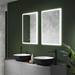 Arezzo 500 x 700mm Recessed LED Illuminated Bathroom Mirror Cabinet with Shaver Socket & Anti-Fog profile small image view 2 