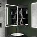 Arezzo 500 x 700mm Recessed LED Illuminated Bathroom Mirror Cabinet with Shaver Socket & Anti-Fog profile small image view 3 