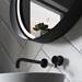 Arezzo Matt Black 600mm Round Colour Changing LED Illuminated Bathroom Mirror with Anti-Fog profile small image view 3 