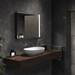 Arezzo Matt Black 800 x 600mm LED Illuminated Bathroom Mirror with QI Charger & Anti-Fog profile small image view 2 