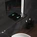 Arezzo Matt Black 800 x 600mm LED Illuminated Bathroom Mirror with QI Charger & Anti-Fog profile small image view 3 
