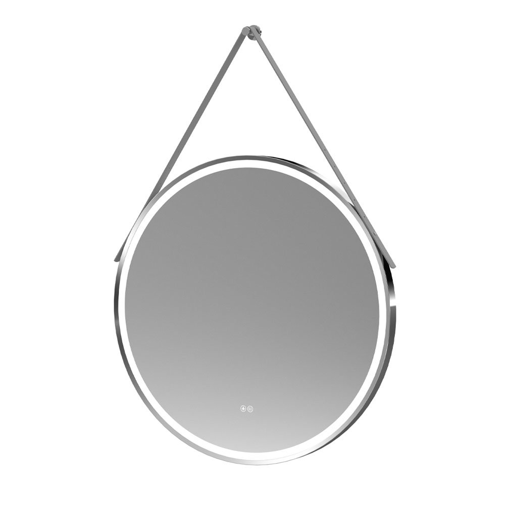 Arezzo Chrome 800mm Round LED Illuminated AntiFog Bathroom Mirror AZ8CM