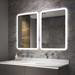 Arezzo 800 x 600mm Ultra Slim LED Illuminated Bathroom Mirror with Anti-Fog profile small image view 2 