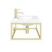 Arezzo 900 Wall Hung Basin with Brushed Brass Towel Rail Frame profile small image view 5 