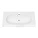 Arezzo 900 Wall Hung Basin with Brushed Brass Towel Rail Frame profile small image view 2 