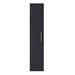 Arezzo Matt Blue Wall Hung Tall Storage Cabinet with Brushed Brass Handle profile small image view 2 