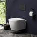 Arezzo Matt Black Square Toilet Roll Holder profile small image view 3 