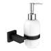 Arezzo Matt Black Soap Dispenser & Holder profile small image view 2 
