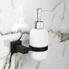Arezzo Matt Black Soap Dispenser & Holder profile small image view 1 