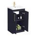 Arezzo 500 Matt Blue Floor Standing Vanity Unit with Brushed Brass Handles profile small image view 5 
