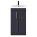 Arezzo 500 Matt Blue Floor Standing Vanity Unit with Rose Gold Handles profile small image view 3 