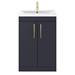 Arezzo 600 Matt Blue Floor Standing Vanity Unit with Brushed Brass Handles profile small image view 4 