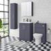 Arezzo 600 Matt Blue Floor Standing Vanity Unit with Chromes Handles profile small image view 5 