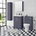 Arezzo 600 Matt Blue Floor Standing Vanity Unit with Rose Gold Handles profile small image view 5 