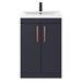 Arezzo 600 Matt Blue Floor Standing Vanity Unit with Rose Gold Handles profile small image view 4 