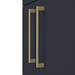 Arezzo Floor Standing Countertop Vanity Unit - Matt Blue - 600mm with Brushed Brass Handles profile small image view 2 