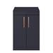 Arezzo Floor Standing Countertop Vanity Unit - Matt Blue - 600mm with Rose Gold Handles profile small image view 3 