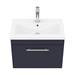 Arezzo Wall Hung Vanity Unit - Matt Blue - 600mm with Industrial Style Chrome Handle profile small image view 6 