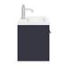 Arezzo Wall Hung Vanity Unit - Matt Blue - 600mm with Industrial Style Chrome Handle profile small image view 7 