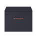 Arezzo Wall Hung Countertop Vanity Unit - Matt Blue - 600mm with Rose Gold Handle profile small image view 3 