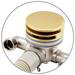 Arezzo Brushed Brass Deck Bath Side Valves with Freeflow Bath Filler profile small image view 3 
