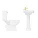 Arezzo Traditional 4-Piece 1TH Bathroom Suite (inc. Brushed Brass Lever) profile small image view 3 