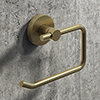 Arezzo Brushed Brass Round Toilet Roll Holder profile small image view 1 
