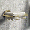 Arezzo Brushed Brass Soap Basket profile small image view 1 