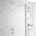 Arezzo Brushed Brass Concealed Individual Stop Tap + Thermostatic Control Shower Valve profile small image view 4 
