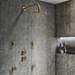 Arezzo Brushed Brass Concealed Individual Diverter + Thermostatic Control Shower Valve profile small image view 7 