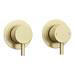 Arezzo Brushed Brass Concealed Individual Diverter + Thermostatic Control Shower Valve profile small image view 2 