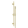 Arezzo Brushed Brass Modern Slide Rail Kit with Pencil Shower Handset profile small image view 1 