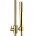Arezzo Brushed Brass Modern Slide Rail Kit with Pencil Shower Handset profile small image view 2 