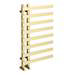 Arezzo Brushed Brass 800 x 500mm 8 Bars Designer Heated Towel Rail profile small image view 2 