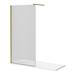 Arezzo 1700 x 700 Bath Replacement Wet Room (1000mm Brushed Brass Fluted Glass Screen w. Tray) profile small image view 2 