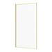Arezzo Straight Square Shower Bath w. Brushed Brass Framed Fixed Screen profile small image view 2 
