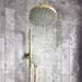 Arezzo Round Thermostatic Shower - Brushed Brass profile small image view 3 