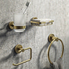 Arezzo Round Brushed Brass 4-Piece Bathroom Accessory Pack profile small image view 1 