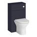 Arezzo Blue Floor Standing Vanity Unit, Tall Cabinet + Toilet Pack with Brass Handles profile small image view 6 