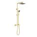 Arezzo Square Thermostatic Shower - Brushed Brass profile small image view 2 