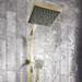 Arezzo Square Thermostatic Shower - Brushed Brass profile small image view 3 