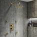 Arezzo Brushed Brass Round Modern Twin Concealed Shower Valve with Diverter profile small image view 7 
