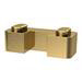 Arezzo Brushed Brass Wetroom Screen Horseshoe Support Foot profile small image view 2 